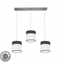 Distribuidor - Lâmpadas Diversas | Lâmpadas Modernas | REGLETA CLOE 3XE27 CROMO/BLANCA-MADERA NEGRA REGX60X16 CM Ref: 175493009